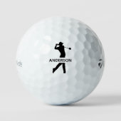 Creëer uw eigen gepersonaliseerde moderne monogram golfballen (Voorkant)
