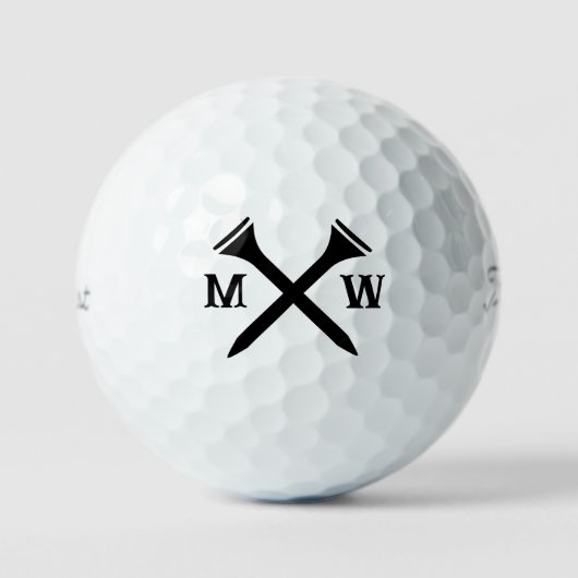 Creëer Uw eigen gepersonaliseerde Monogram Golfclu Golfballen (Voorkant)