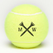 Creëer uw eigen gepersonaliseerde monogram tennisb tennisballen (Achterkant)