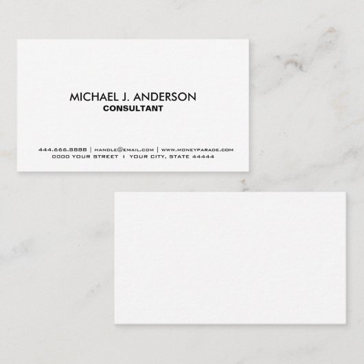 Creëer uw eigen gepersonaliseerde op maat ontworpe visitekaartje (Voorkant / Achterkant)