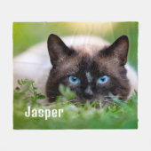 Creëer Uw eigen gepersonaliseerde Pet Dog Family F Fleece Deken (Voorkant (Horizontaal))