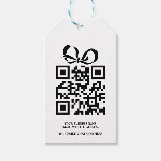 Creëer uw eigen gepersonaliseerde QR-codebedrijf Cadeaulabel (Voorkant)
