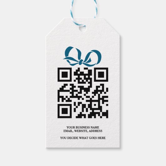 Creëer uw eigen gepersonaliseerde QR-codebedrijf Cadeaulabel (Voorkant)