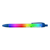 Creëer Uw eigen gepersonaliseerde regenbooggradiën Blauwe Inkt Pen (Bovenkant)