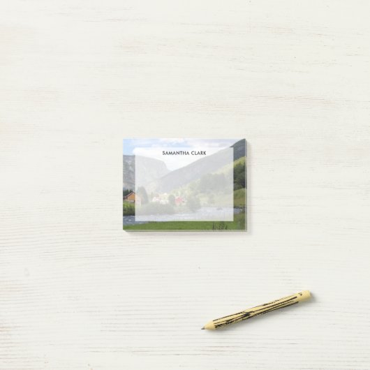 Creëer uw eigen gepersonaliseerde reisfoto post-it® notes (Op bureau)