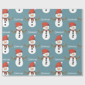 Creëer Uw eigen gepersonaliseerde sneeuwpop Cadeaupapier (Vlak)