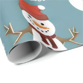 Creëer Uw eigen gepersonaliseerde sneeuwpop Cadeaupapier (Rol Hoek)