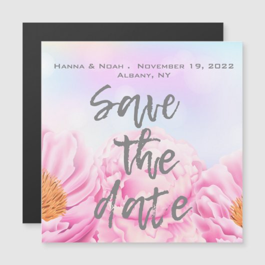 Creëer Uw eigen gepersonaliseerde stijlvolle scrip Magnetische Uitnodiging (Voorkant / Achterkant)