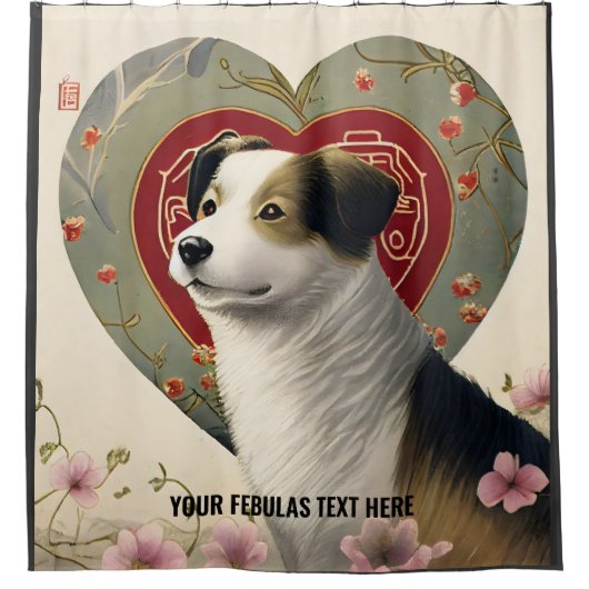 Creëer Uw Eigen Gepersonaliseerde Tekst van de Dou Douchegordijn (Voorkant)