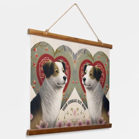 Creëer Uw Eigen Gepersonaliseerde Tekst van de Dou Hangend Wandkleed (Gebogen)