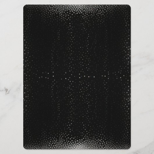 Creëer uw eigen gepersonaliseerde zwarte gespikkel menu (Achterkant)