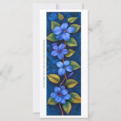 Creëer Uw eigen geschilderde Blue Flowers Bladwijz (Voorkant)