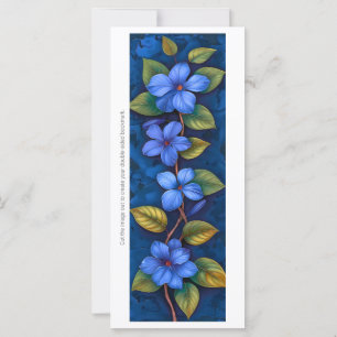 Creëer Uw eigen geschilderde Blue Flowers Bladwijz