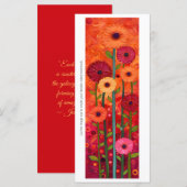 Creëer Uw eigen geschilderde Gerberas Bladwijzer K (Voorkant / Achterkant)