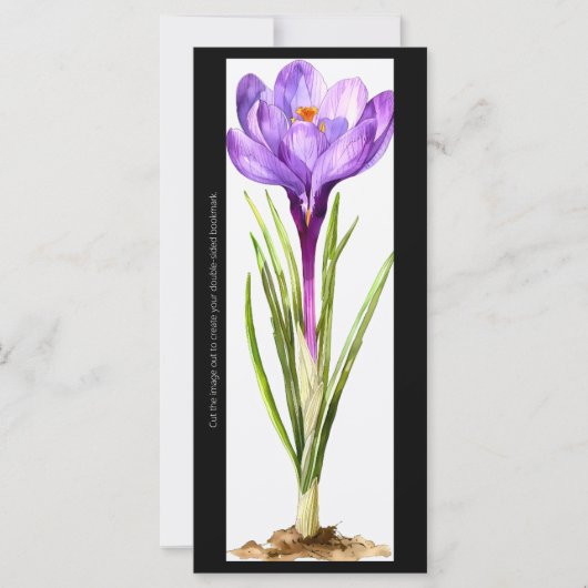 Creëer Uw eigen geschilderde Krokus Bladwijzer Kaa (Voorkant)