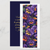 Creëer Uw eigen geschilderde Paarse Pansies Bladwi (Voorkant / Achterkant)