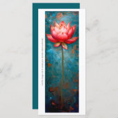 Creëer Uw Eigen Geschilderde Roze Lotus Bladwijzer (Voorkant / Achterkant)