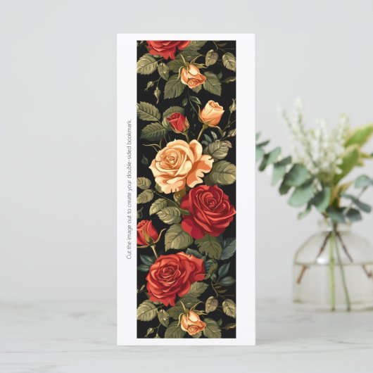Creëer Uw eigen geschilderde Rozen Bladwijzer (Staand voorkant)