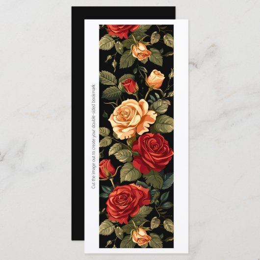 Creëer Uw eigen geschilderde  Rozen Bladwijzer (Voorkant / Achterkant)