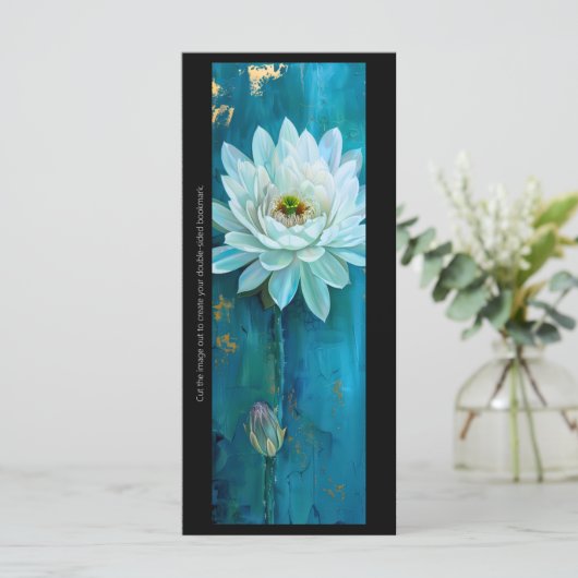 Creëer Uw eigen geschilderde witte bloem Bladwijze (Staand voorkant)