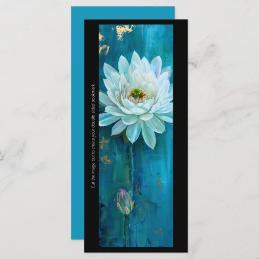 Creëer Uw eigen geschilderde witte bloem Bladwijze (Voorkant / Achterkant)