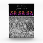 Creëer Uw eigen gestencild Rozen gepersonaliseerd Fotoblokken (Voorkant)