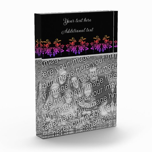 Creëer Uw eigen gestencild Rozen gepersonaliseerd Fotoblokken (Links)