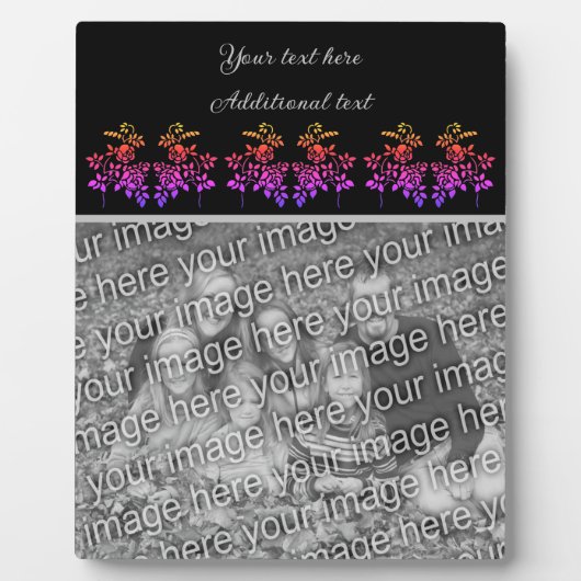 Creëer Uw eigen gestencild Rozen gepersonaliseerde Fotoplaat (Voorkant)