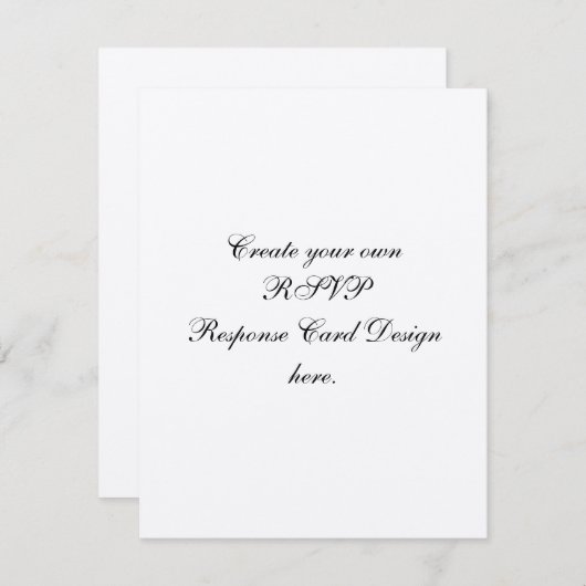 Creëer Uw Eigen Gevoeld Document van de Douane RSVP Kaartje (Voorkant / Achterkant)