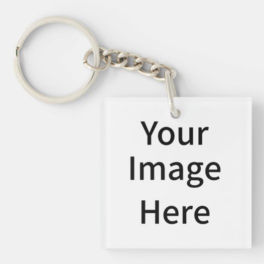 Creëer uw eigen gewoonte uw Afbeelding hier Sleutelhanger (voorkant)