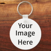Creëer uw eigen gewoonte uw Afbeelding hier Sleutelhanger (Voorkant)