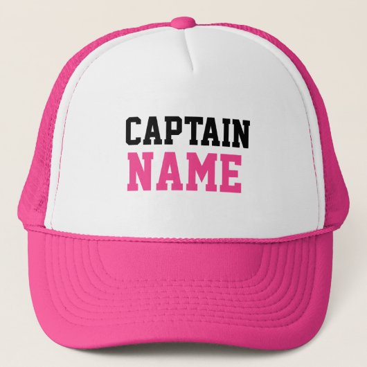 Creëer uw eigen gezagvoerder roze trucker pet (Voorkant)