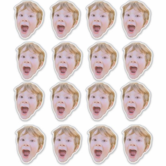 Creëer uw eigen gezicht Sticker (Voorkant)