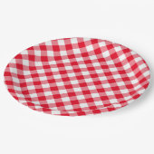 Creëer Uw eigen Gingham Country bruiloft Papieren Bordje (Gekanteld)