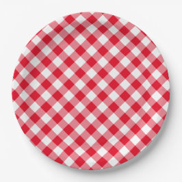 Creëer Uw eigen Gingham Country bruiloft Papieren Bordje