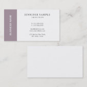 Creëer Uw eigen Glamoureus Monogrammed Plain Visitekaartje (Voorkant / Achterkant)