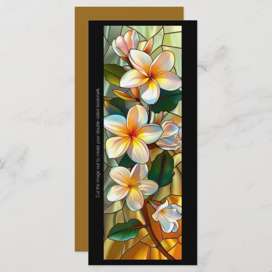 Creëer Uw Eigen Glas Frangipani Bladwijzer Kaart (Voorkant / Achterkant)