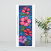 Creëer Uw Eigen Glas Hibiscus Bladwijzer Kaart (Staand voorkant)