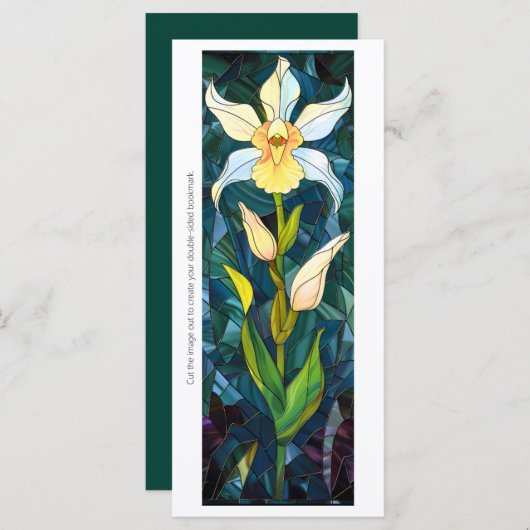 Creëer Uw eigen Glas in lood Daffodil Bladwijzer (Voorkant / Achterkant)