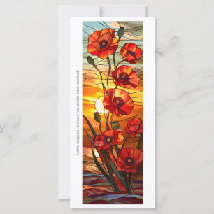 Creëer Uw eigen Glas in lood Poppies Bladwijzer