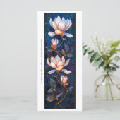 Creëer Uw Eigen Glas Magnolias Bladwijzer Kaart (Staand voorkant)