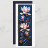 Creëer Uw Eigen Glas Magnolias Bladwijzer Kaart (Voorkant / Achterkant)