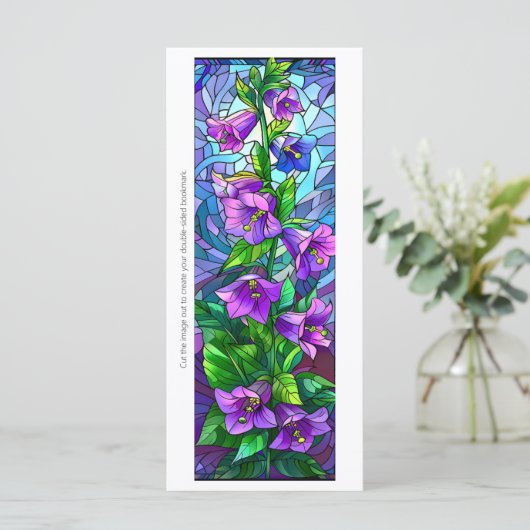 Creëer Uw Eigen Glas Paarse Foxglove Bladwijzer (Staand voorkant)