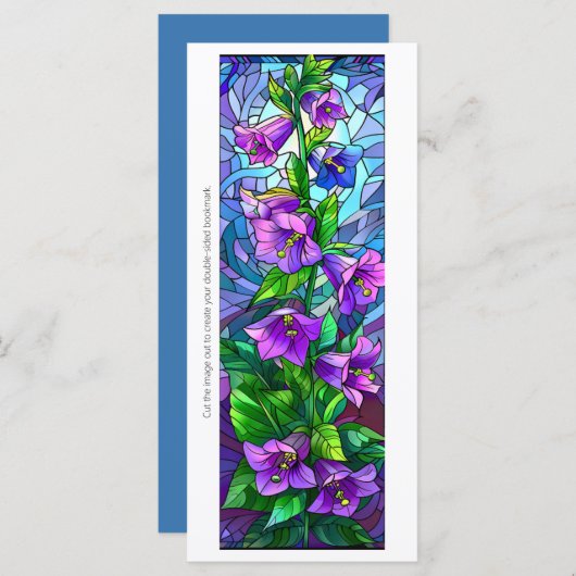 Creëer Uw Eigen Glas Paarse Foxglove Bladwijzer (Voorkant / Achterkant)