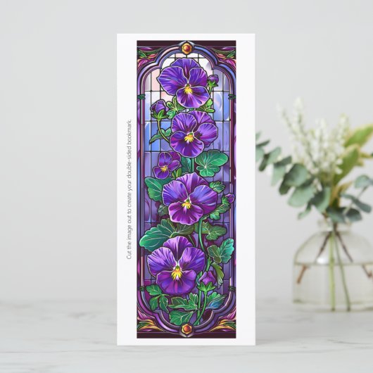 Creëer Uw Eigen Glas Paarse Pansies Bladwijzer Kaa
