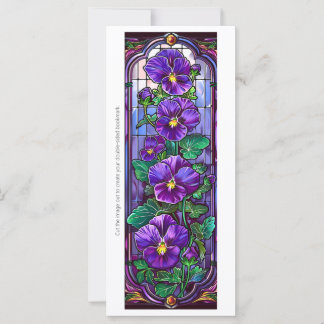 Creëer Uw Eigen Glas Paarse Pansies Bladwijzer Kaa
