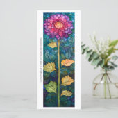 Creëer Uw Eigen Glas Roze Zinnia Bladwijzer (Staand voorkant)