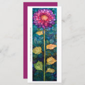 Creëer Uw Eigen Glas Roze Zinnia Bladwijzer (Voorkant / Achterkant)