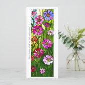 Creëer Uw Eigen Glas Wildbloemen Bladwijzer Kaart (Staand voorkant)