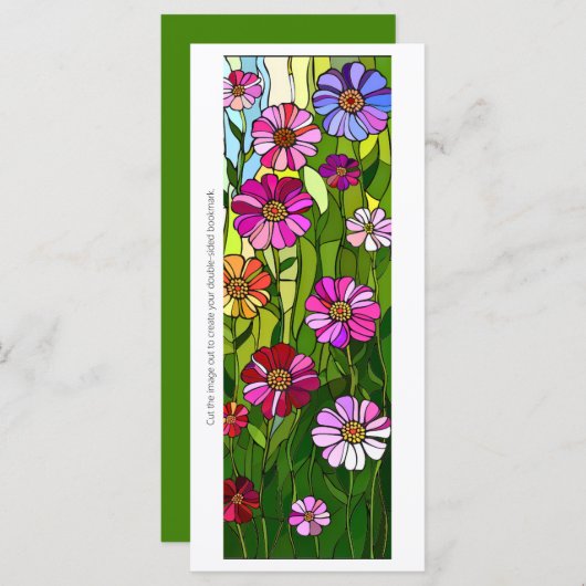 Creëer Uw Eigen Glas Wildbloemen Bladwijzer Kaart (Voorkant / Achterkant)